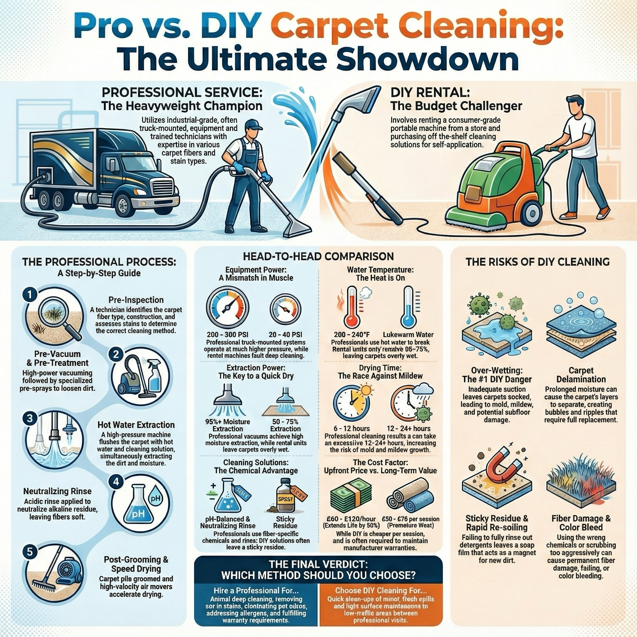 Carpet & Upholstery Cleaning infographic guide