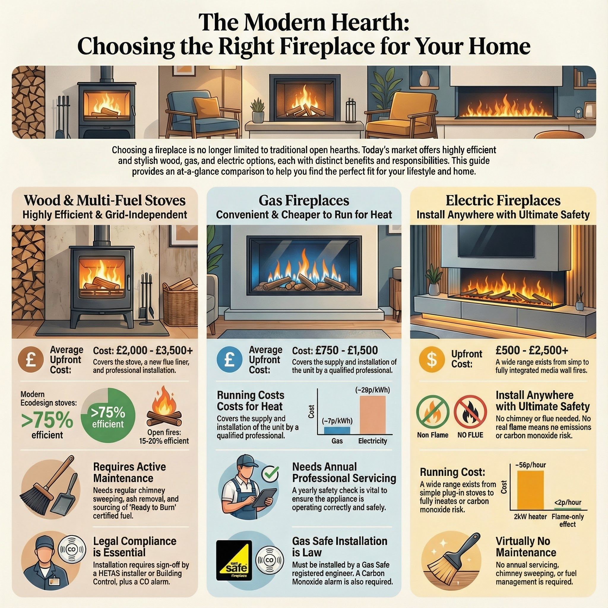 Fireplaces & Stoves infographic guide