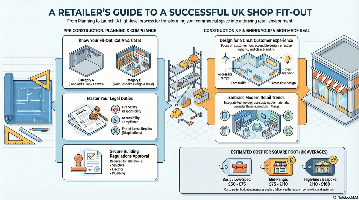 Shop Fitting infographic guide