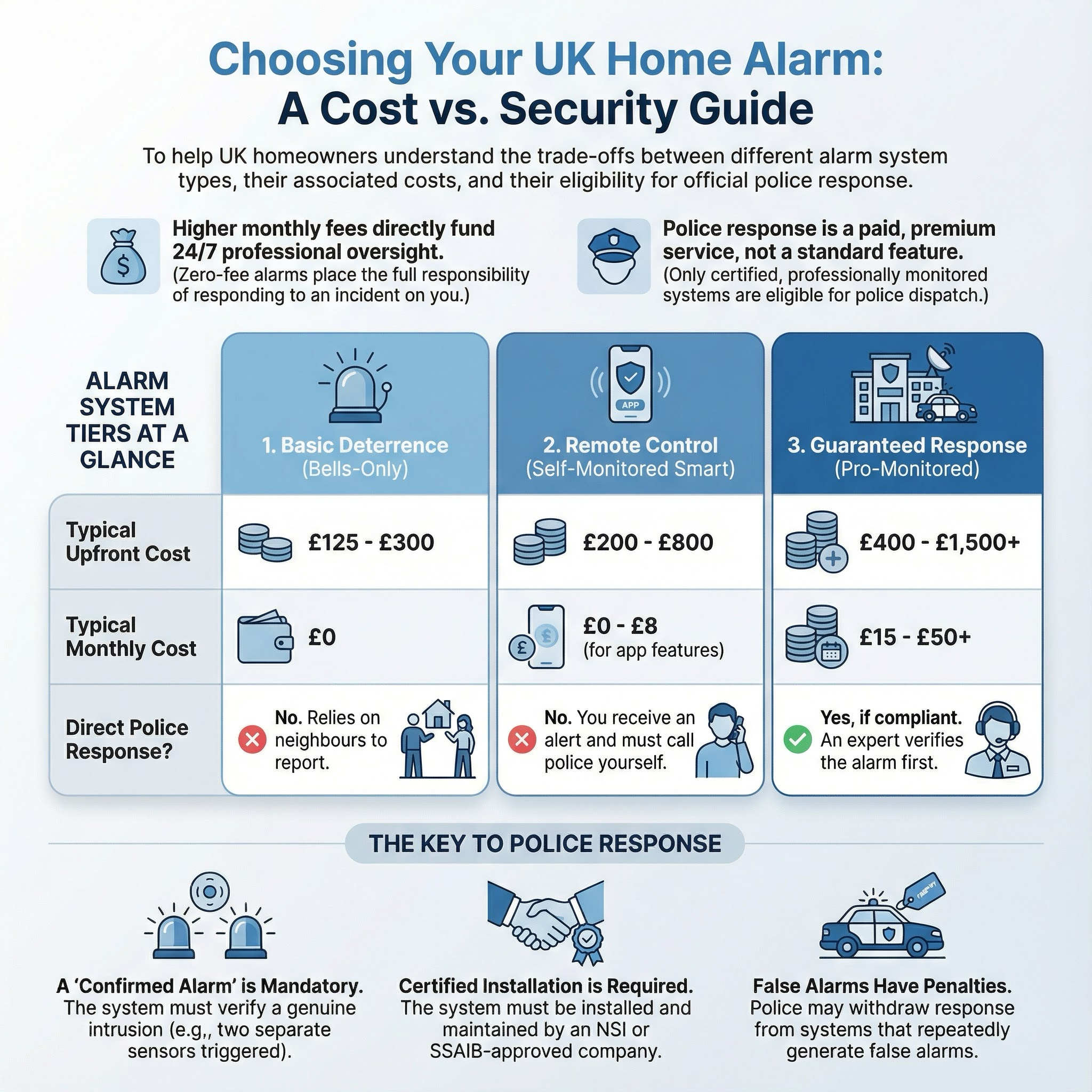 Alarms & Security infographic guide