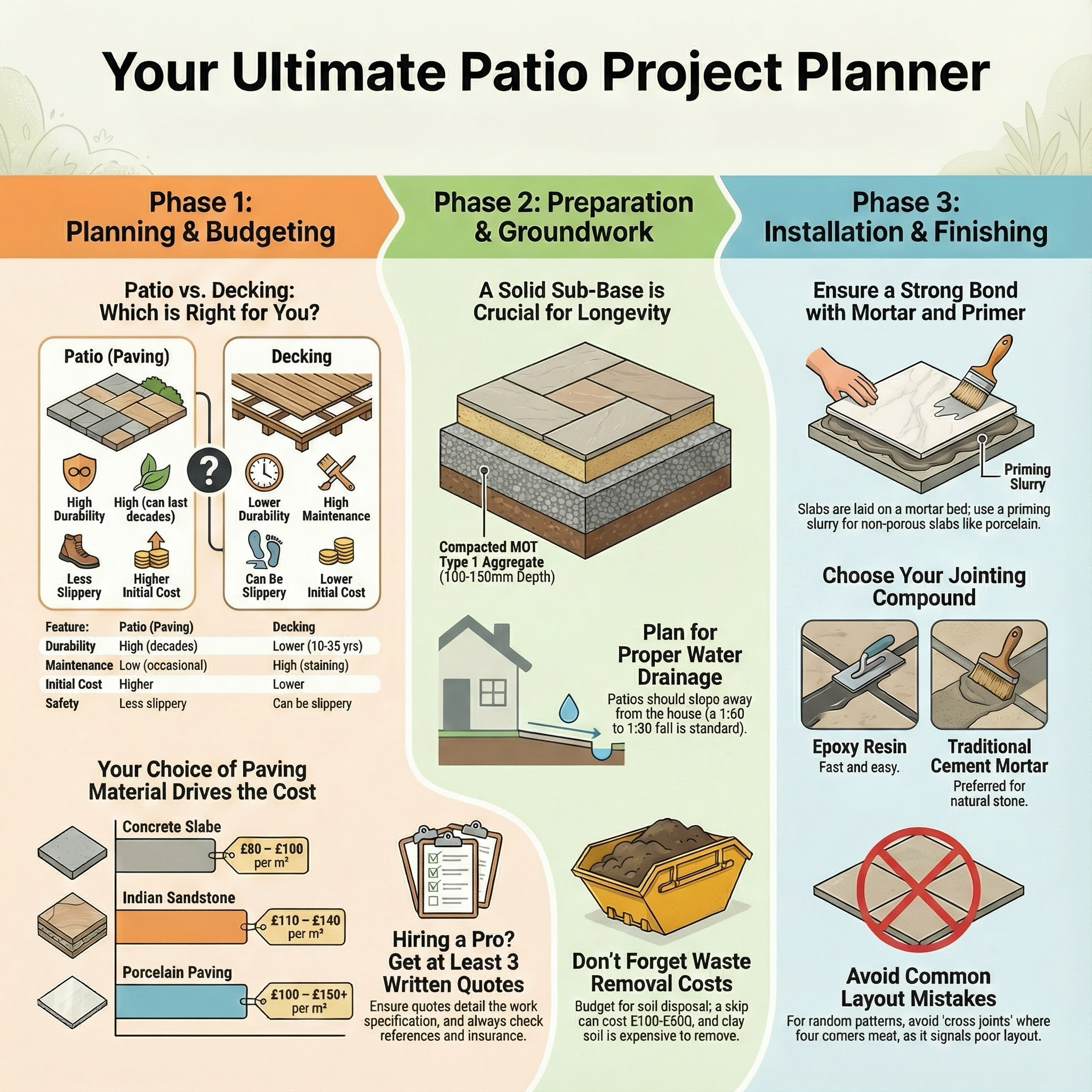 Patios infographic guide